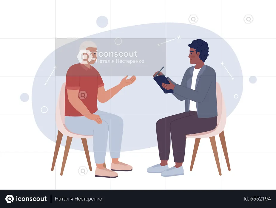 Sales representative interacting with customer  Illustration