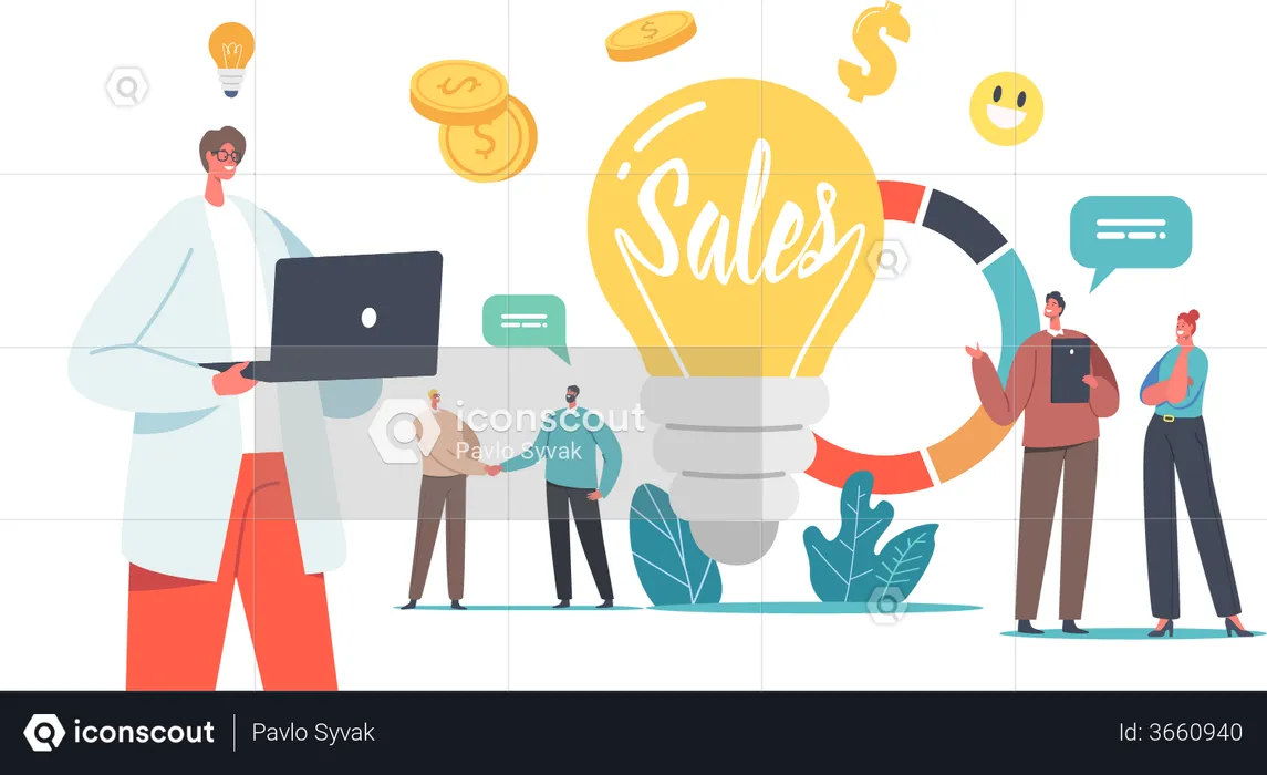Sales Strategies Business  Illustration