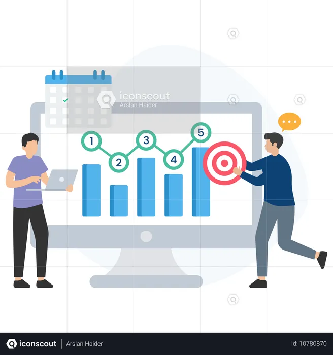 Sales target analysis  Illustration