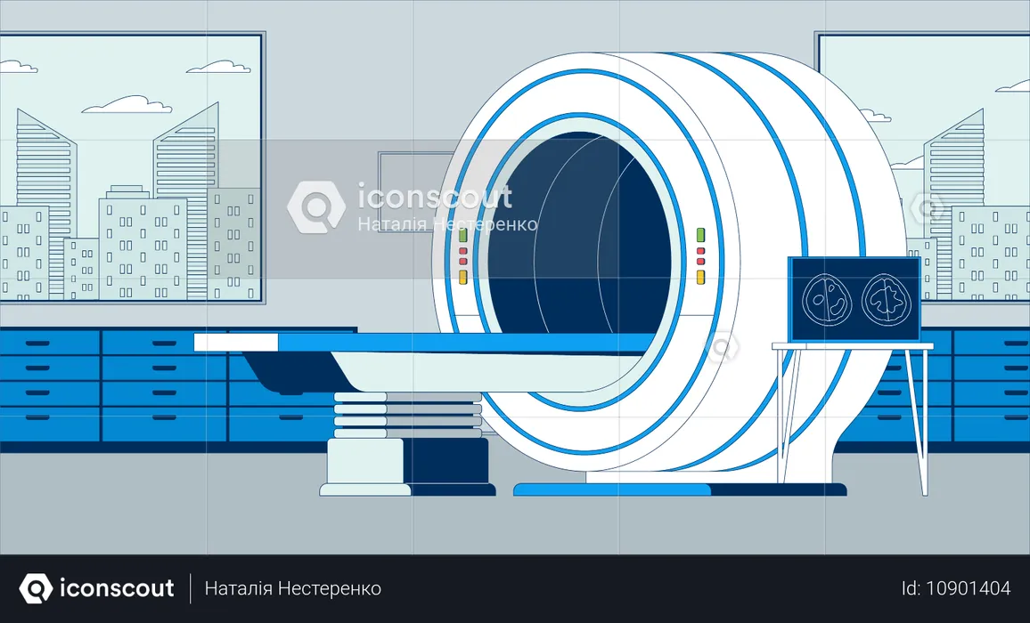 Salle de scanner IRM  Illustration