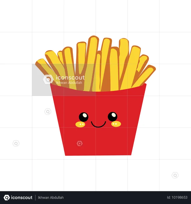 Salted french fries  Illustration