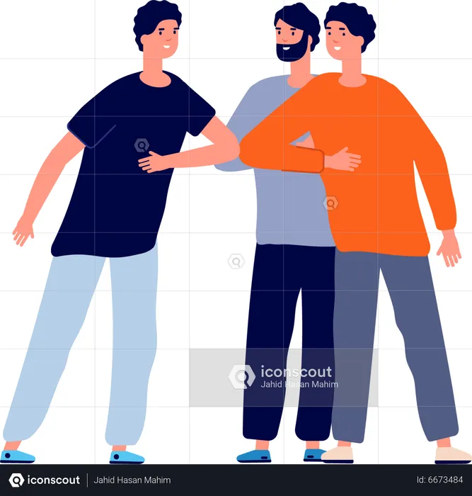 Saludo chocando codos  Ilustración