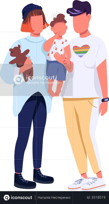 Same sex family  Illustration