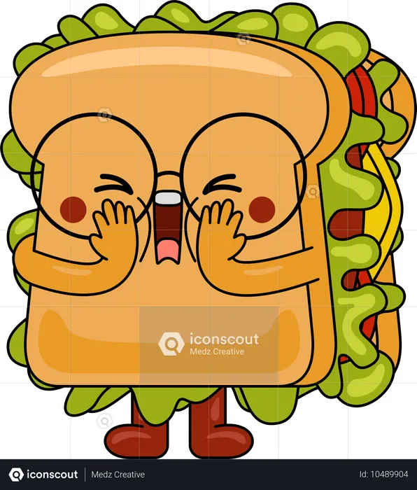 Sandwich-Maskottchen  Illustration