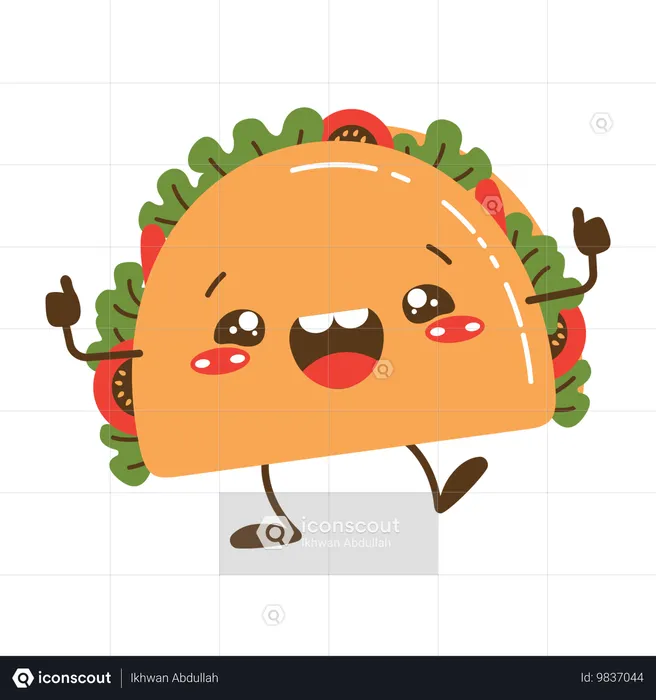 Sandwich taco mexicain  Illustration