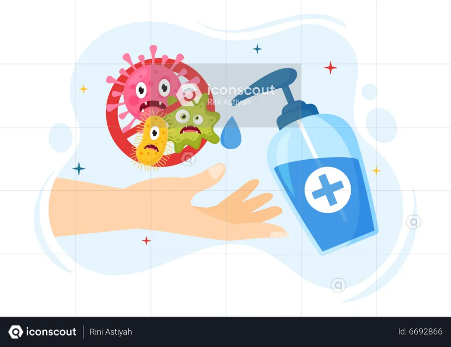 Sanitizer Bottle  Illustration
