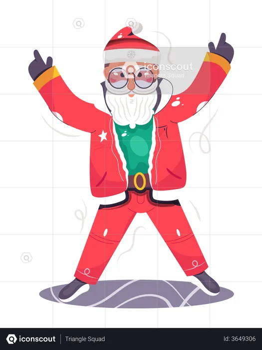 Santa Claus celebrating the Christmas  Illustration