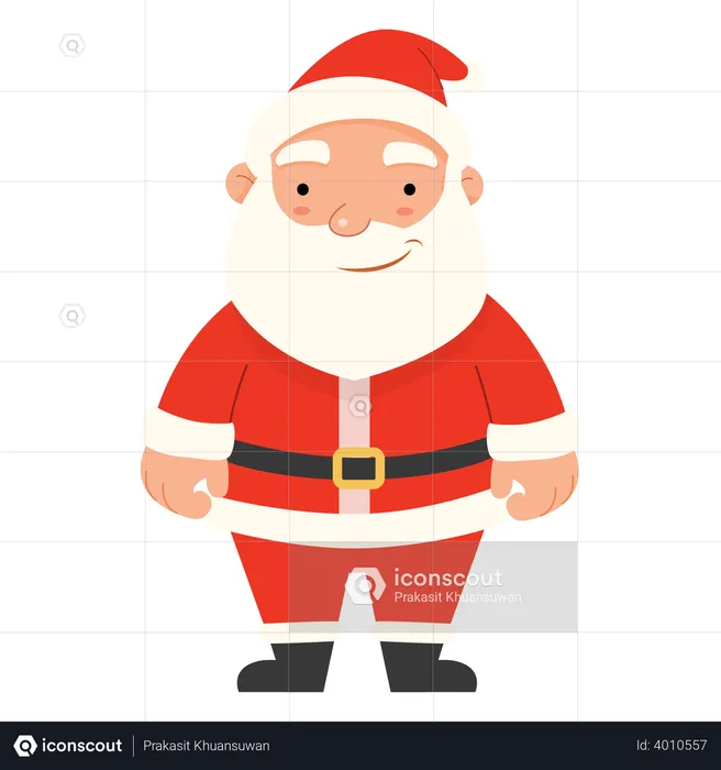 Santa Claus standing still  Illustration