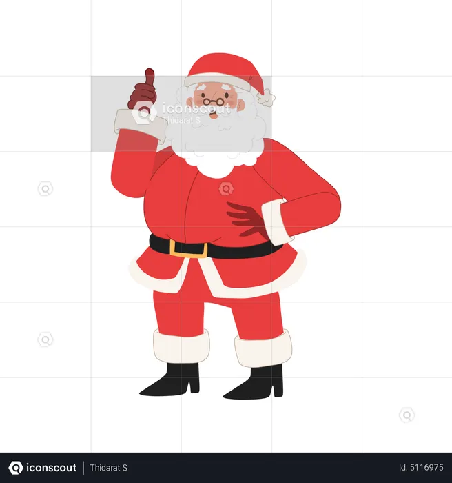 Santa claus with thumbs up  Illustration