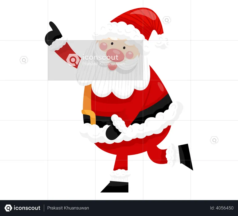Santa Dancing  Illustration