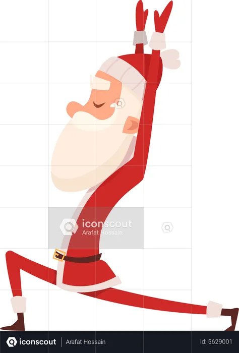Santa Doing Meditation  Illustration