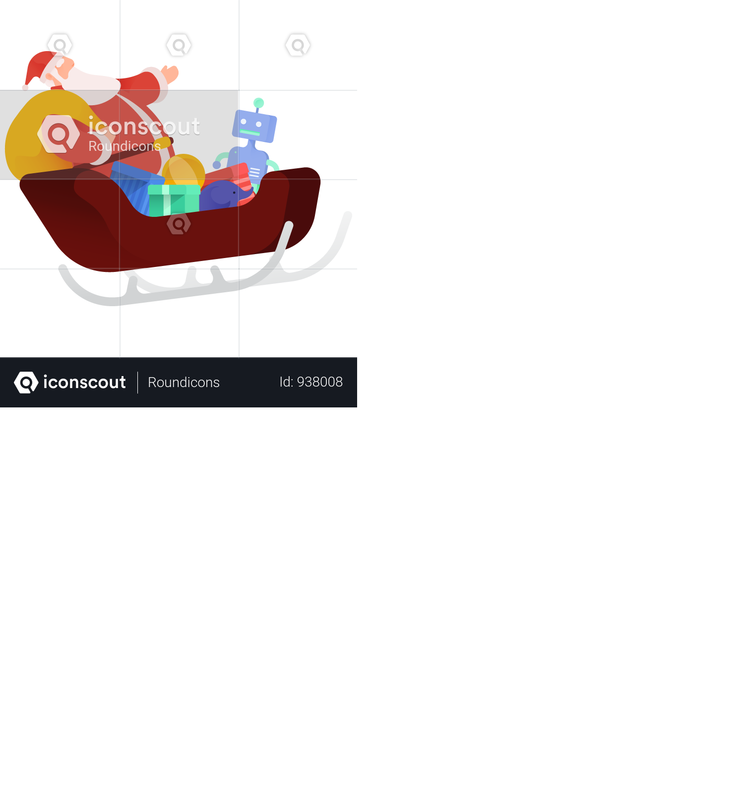 Santa Sleigh Illustration