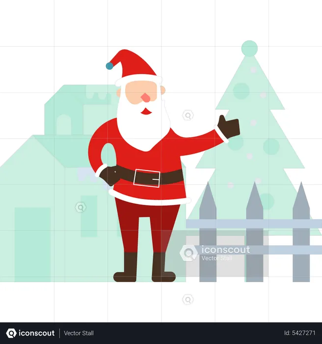 Santa standing  Illustration