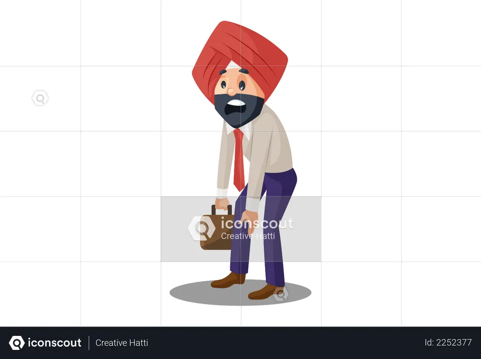 Sardarji est fatigué  Illustration