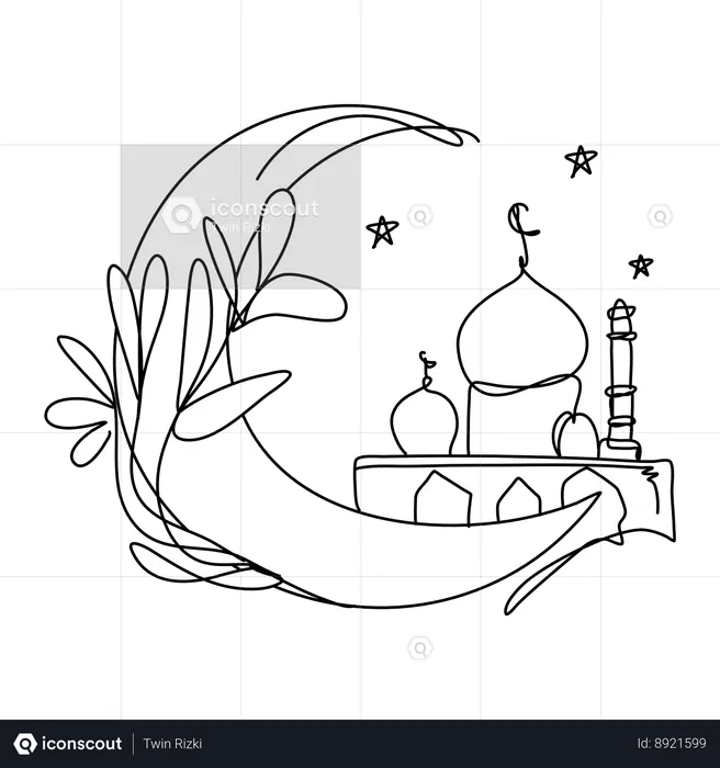 Saudação do Ramadã  Ilustração