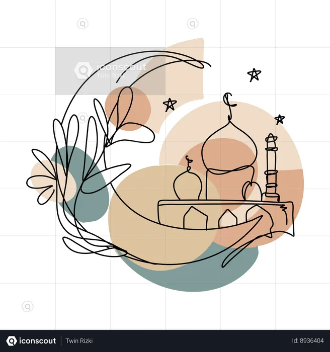 Saudação do Ramadã  Ilustração