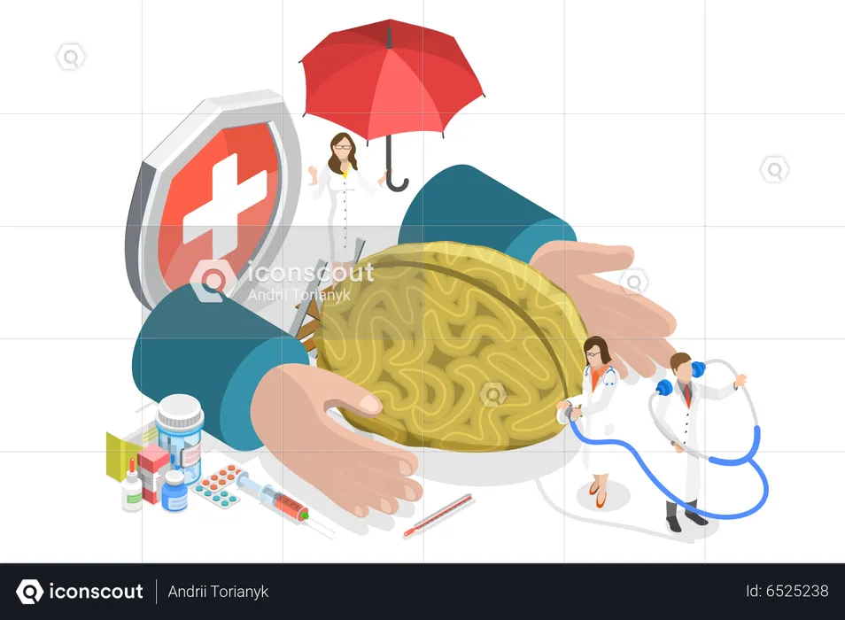 Saúde cerebral  Ilustração