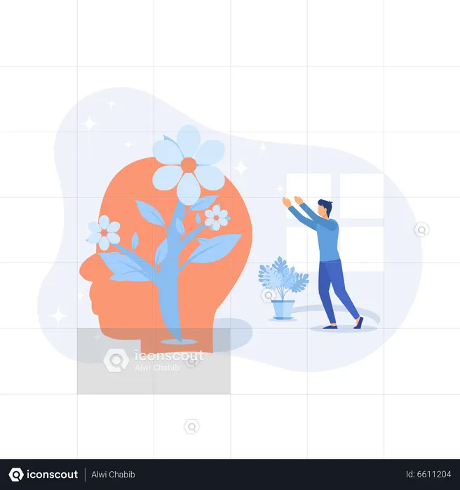Saúde mental  Ilustração
