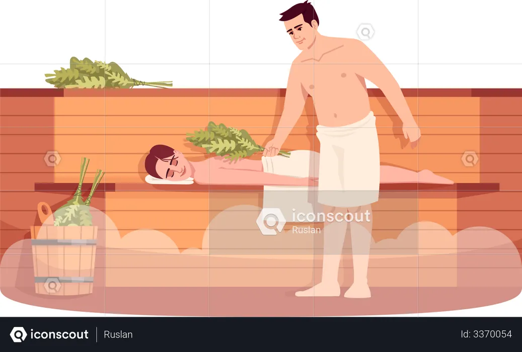 Sauna lounge  Illustration