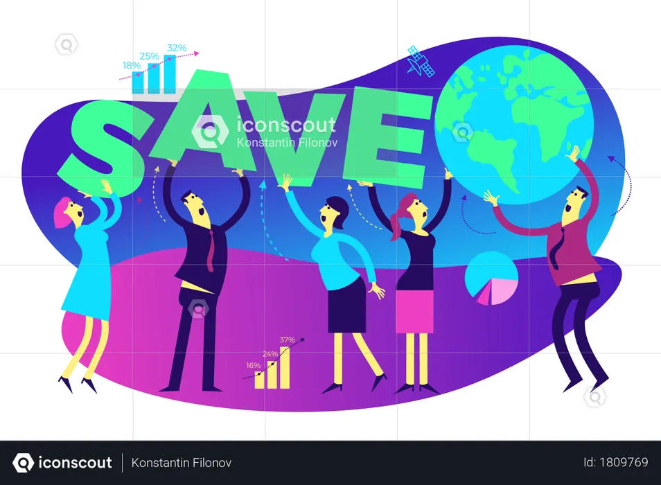 Save earth  Illustration