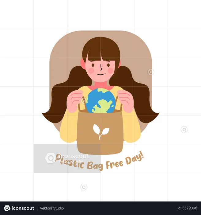 Save Earth from Plastic bag  Illustration