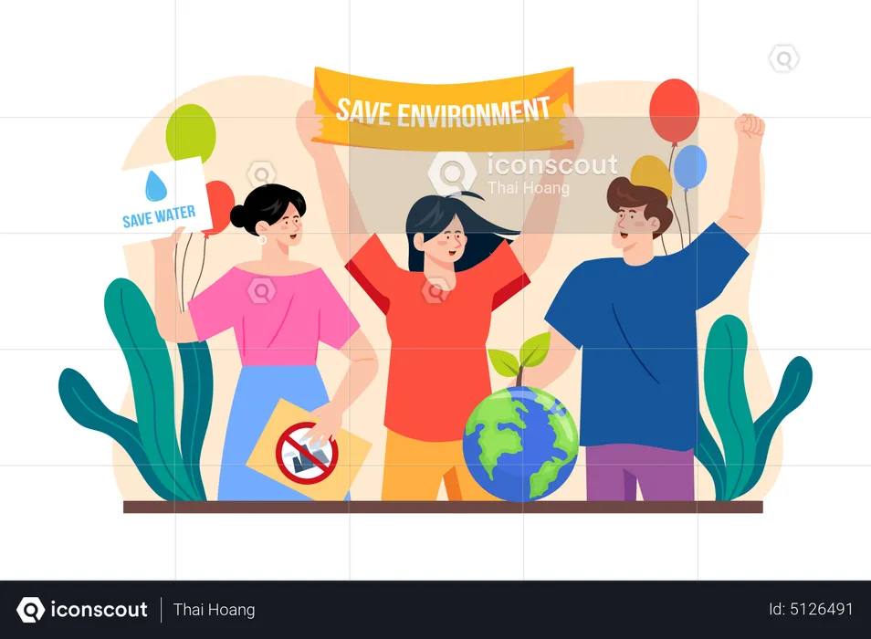 Save Environment campaign  Illustration