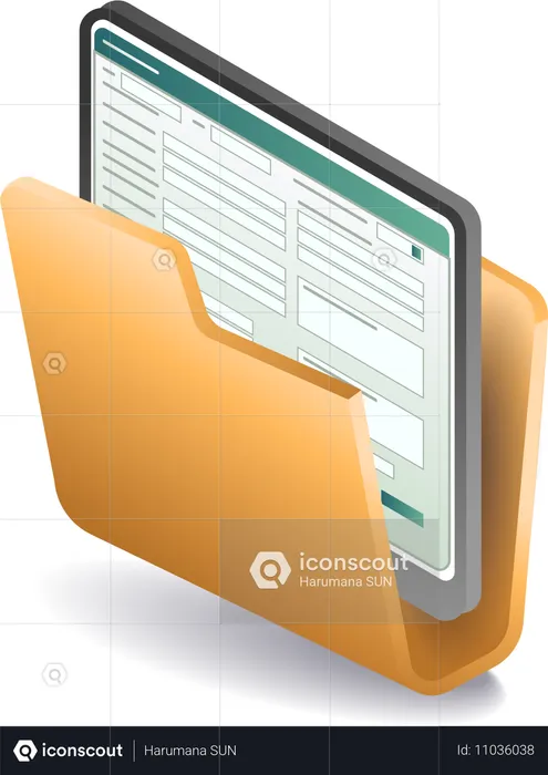 Save registration form data in folder on your computer  Illustration