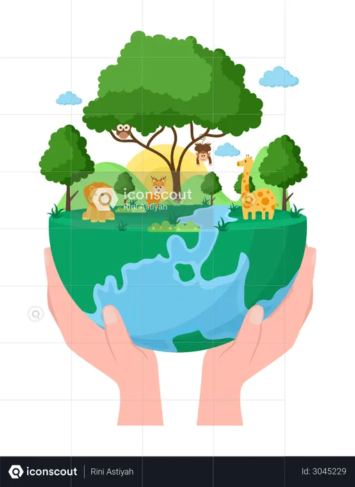 Save the earth  Illustration