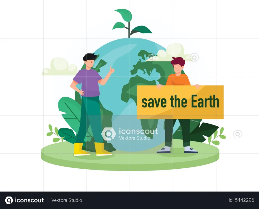 Save the Earth campaign  Illustration