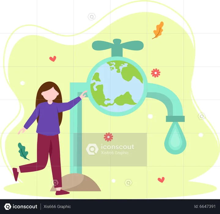 Save water  Illustration