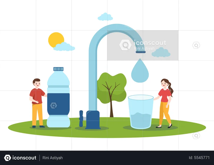 Save Water  Illustration