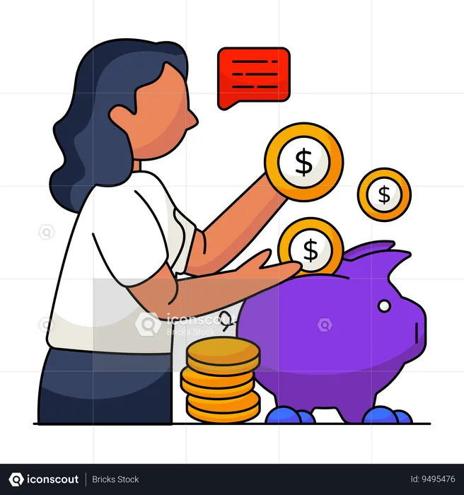 Saving Money  Illustration