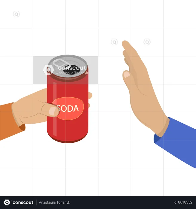 Say No To Soda Drink  Illustration