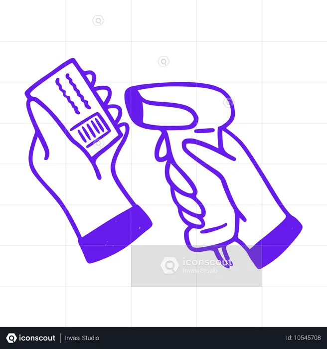 Numérisation du produit pour la commande en ligne  Illustration