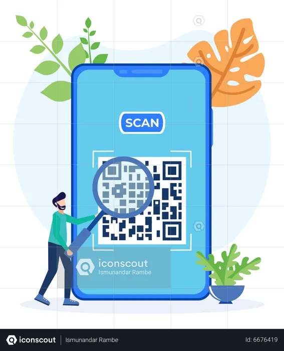 Scan Qr Code  Illustration