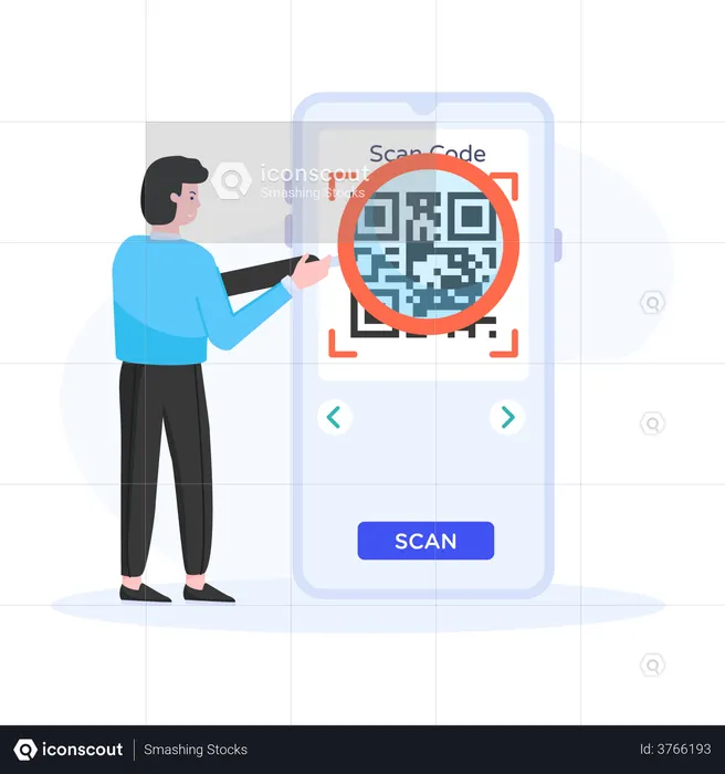 Scan Qr Code  Illustration
