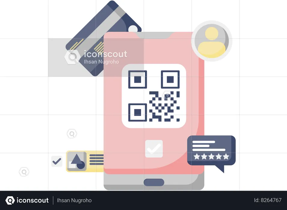 Scanner de codes à barres qr  Illustration