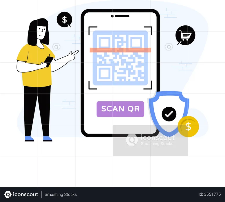 Scanner le code QR  Illustration