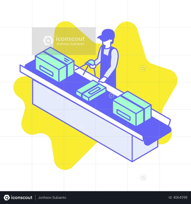 Scanning delivery product  Illustration