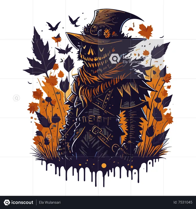 Scarecrow clipart  Illustration