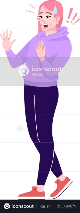 Best Premium Scared woman Illustration download in PNG & Vector format Best Premium Scared woman Illustration download in PNG & Vector format
