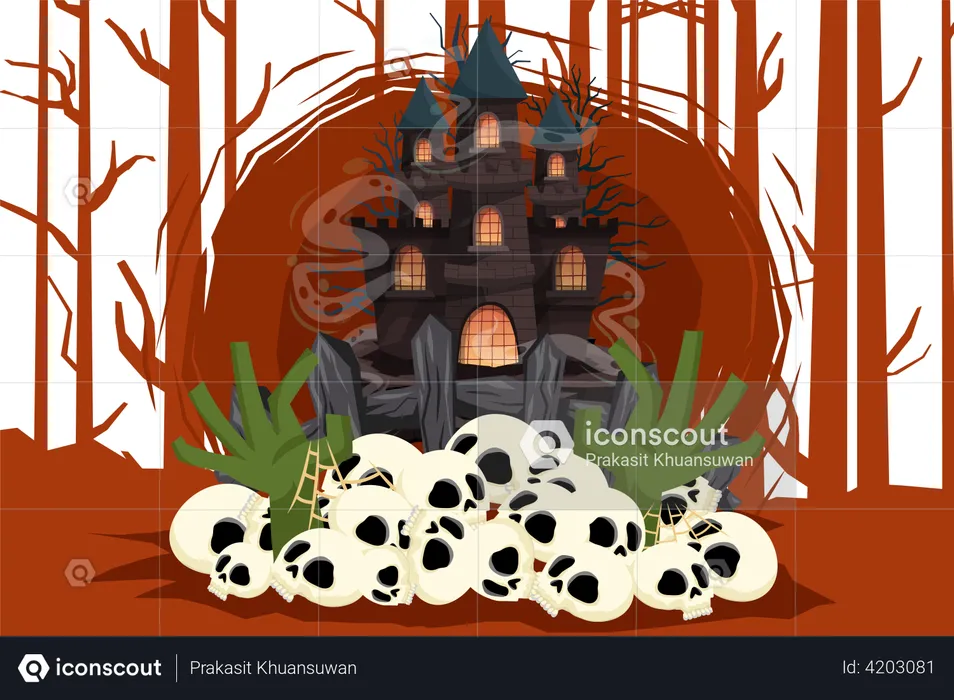 Scary Castle  Illustration