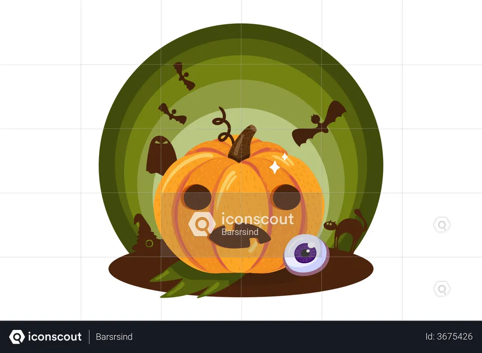 Scary pumpkin  Illustration