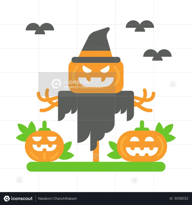 Scary Pumpkin  Illustration