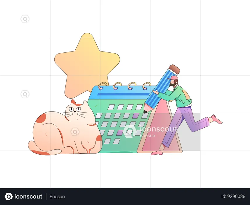 Schedule planning for employees  Illustration