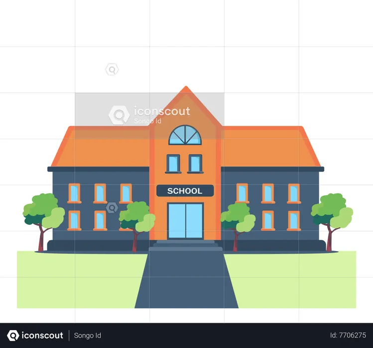 School Building Illustration - Free Download Holidays Illustrations ...