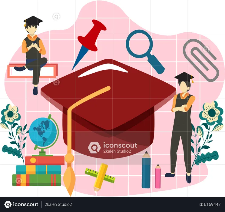 School graduation day  Illustration
