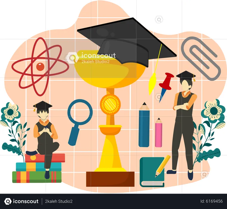 School graduation day  Illustration