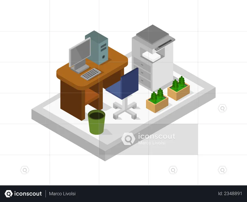 School office  Illustration
