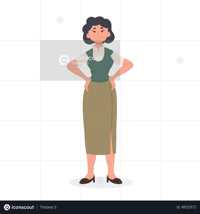 Female School Teacher  Illustration